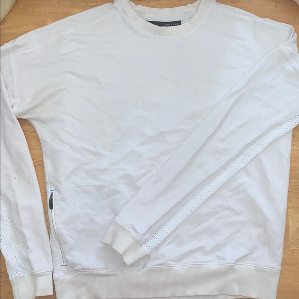 White crewneck pullover